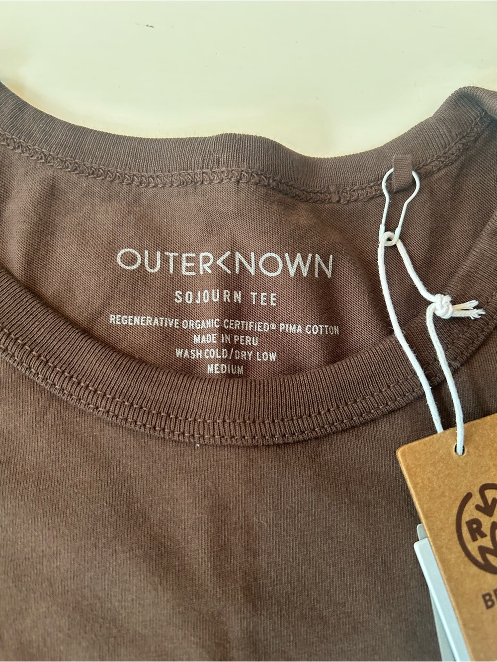 Outerknown Pocket Tee in Bronze Brown